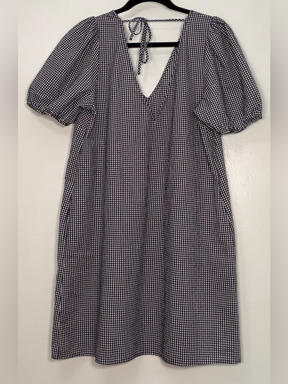 a new day Black & White Gingham V-Neck Midi Dress - Picture 5 of 9